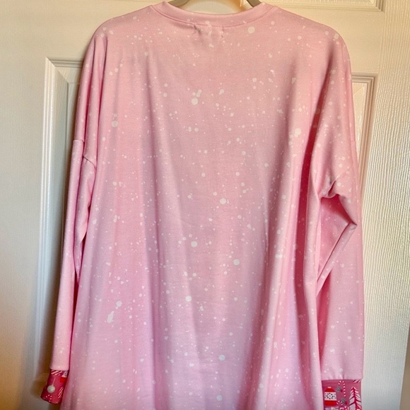 Santa Long Sleeve pink plus size Christmas shirt XXL pinkmas - Picture 6 of 15
